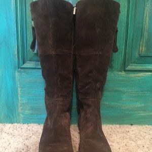 Beautiful chocolate suede knee boots